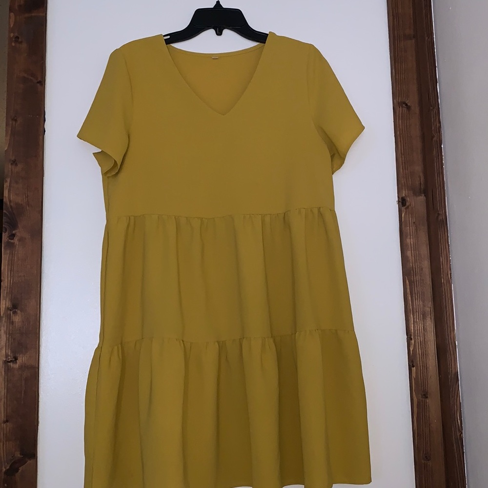 Perfect fall dress from Amazon mustard yellow  color size med